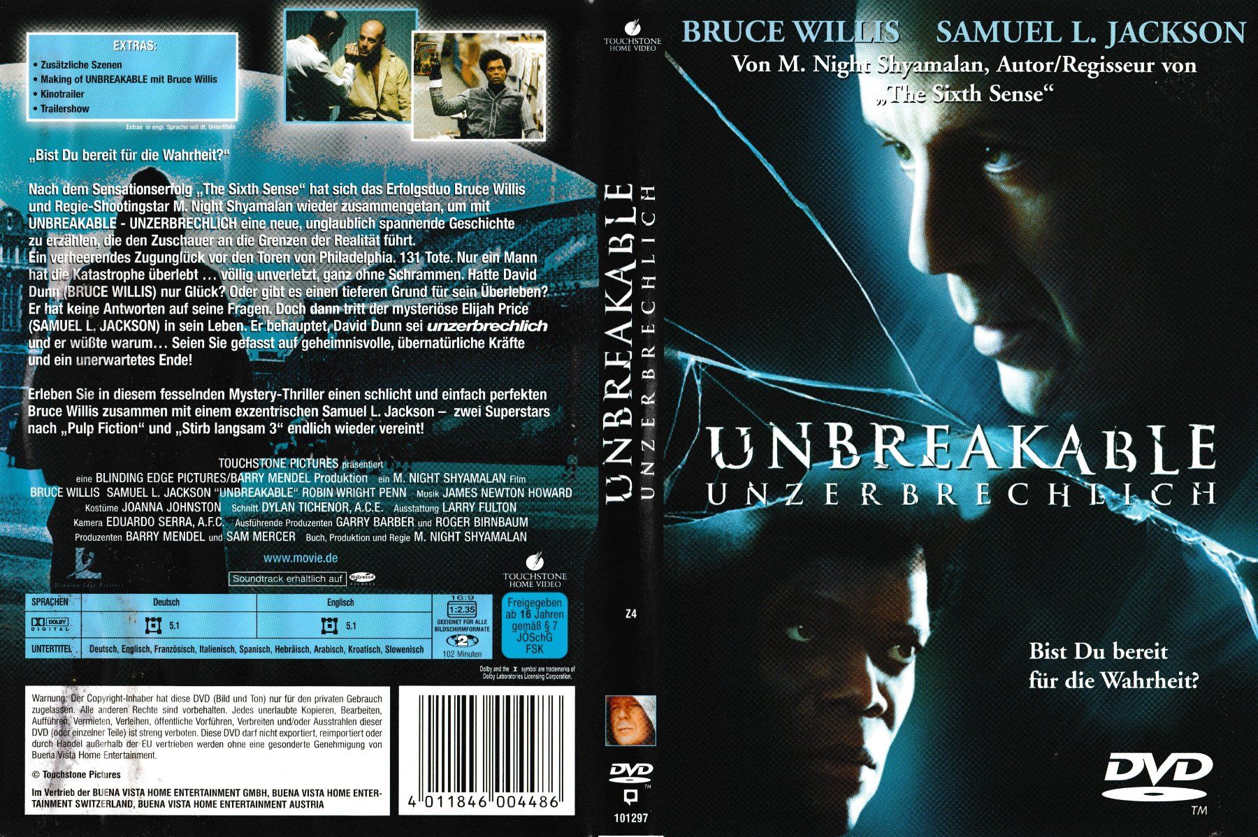 Tutti i DVDs: DVD - Unbreakable - Unzerbrechlichb – Usato da Langnau am Albis venduto da MediaRescuerKeLoX