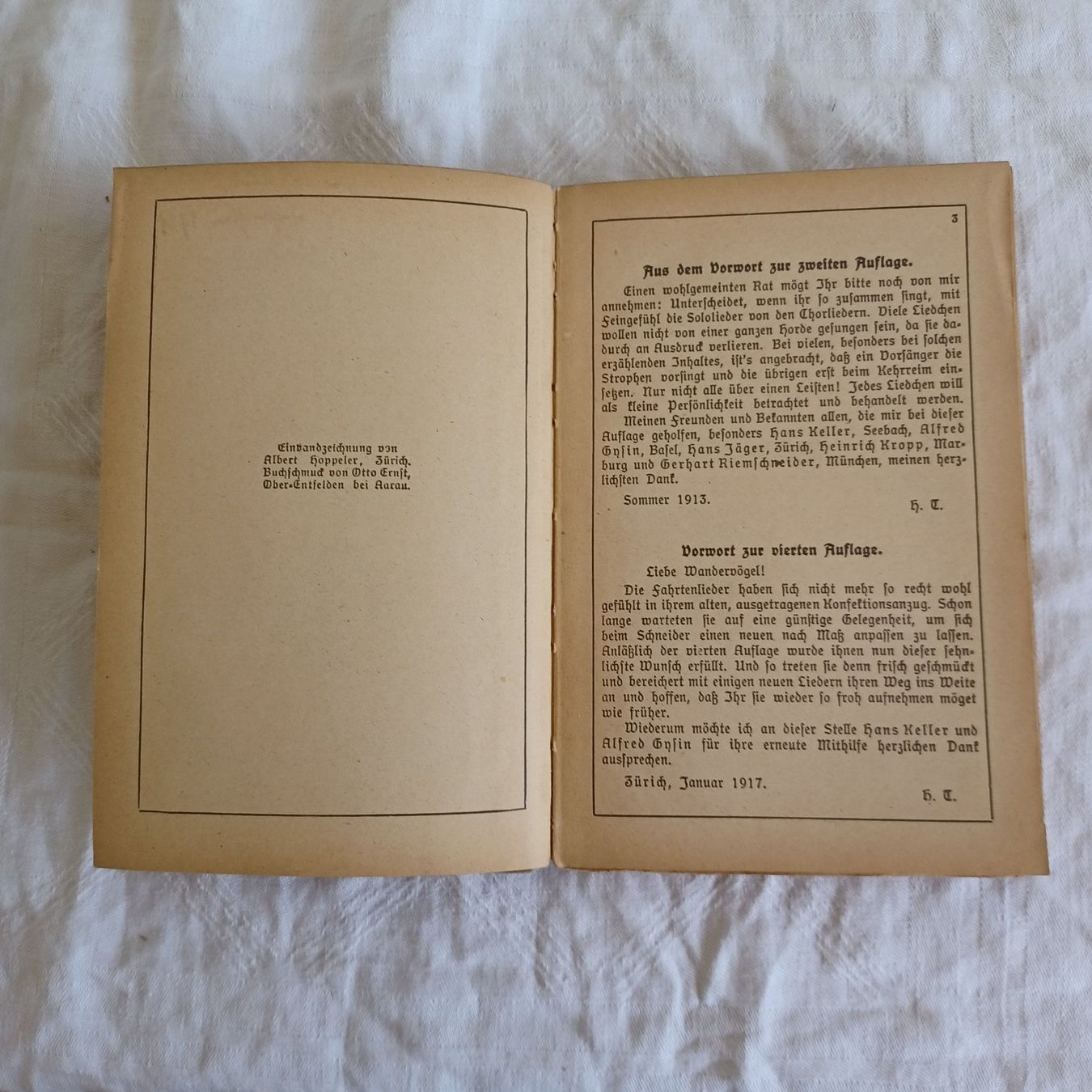Bücher: Fahrtenlieder Schweizer Wanderervögel, 1921 – Gebraucht aus Abtwil SG von luupsy 6