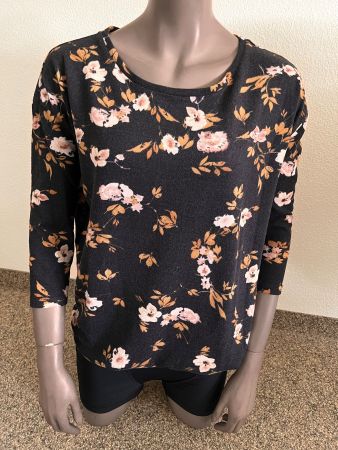Shirt 3/4 Arm, gemustert, Raglanschnitt, Gr.M 40/42