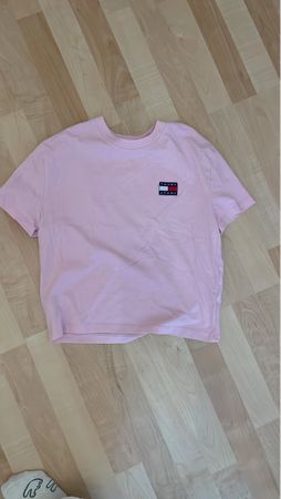 Tommy Jeans Logo T-Shirt XS Rosa Sommerlich & Leicht