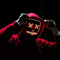 Cosmask Halloween Neon Maske Led Maske 3 Licht modus