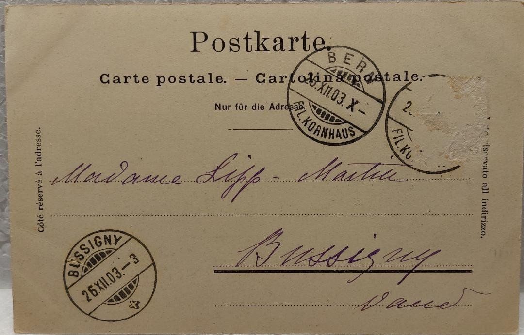 Cartoline postali: BERN  -  Bundespalast - 1903 – Usato da Delémont venduto da Domdom1 1