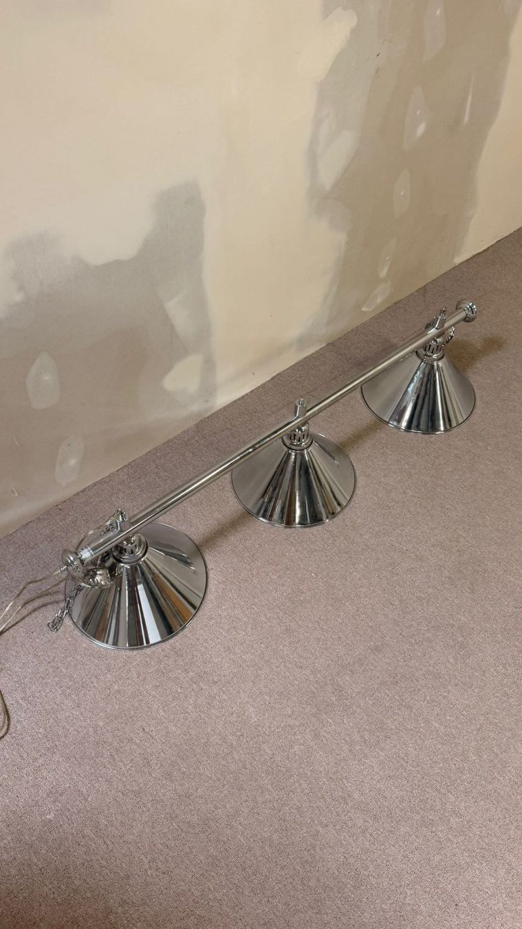 Lampade: Hängelampe/ Billiardlampe 3-flammig Chrom – Usato da Rickenbach ZH venduto da Der-Insider 1