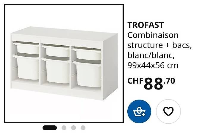 Ikea Regale: Rangement trofast blanc + bacs blancs – Gebraucht aus Le Mont-Pèlerin von pascale.ergo