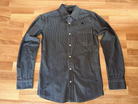 G-Star Raw Denim Herrenhemd schwarz einf. Brustweite 46cm