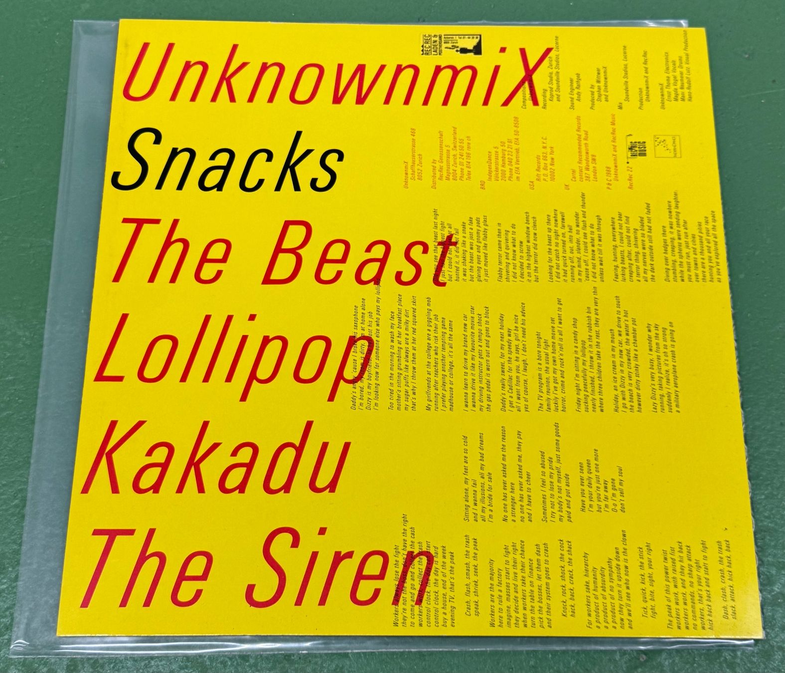 Schallplatten: UnknownmiX: Snacks (12") – Gebraucht aus Basel von Ostschweiz06 1