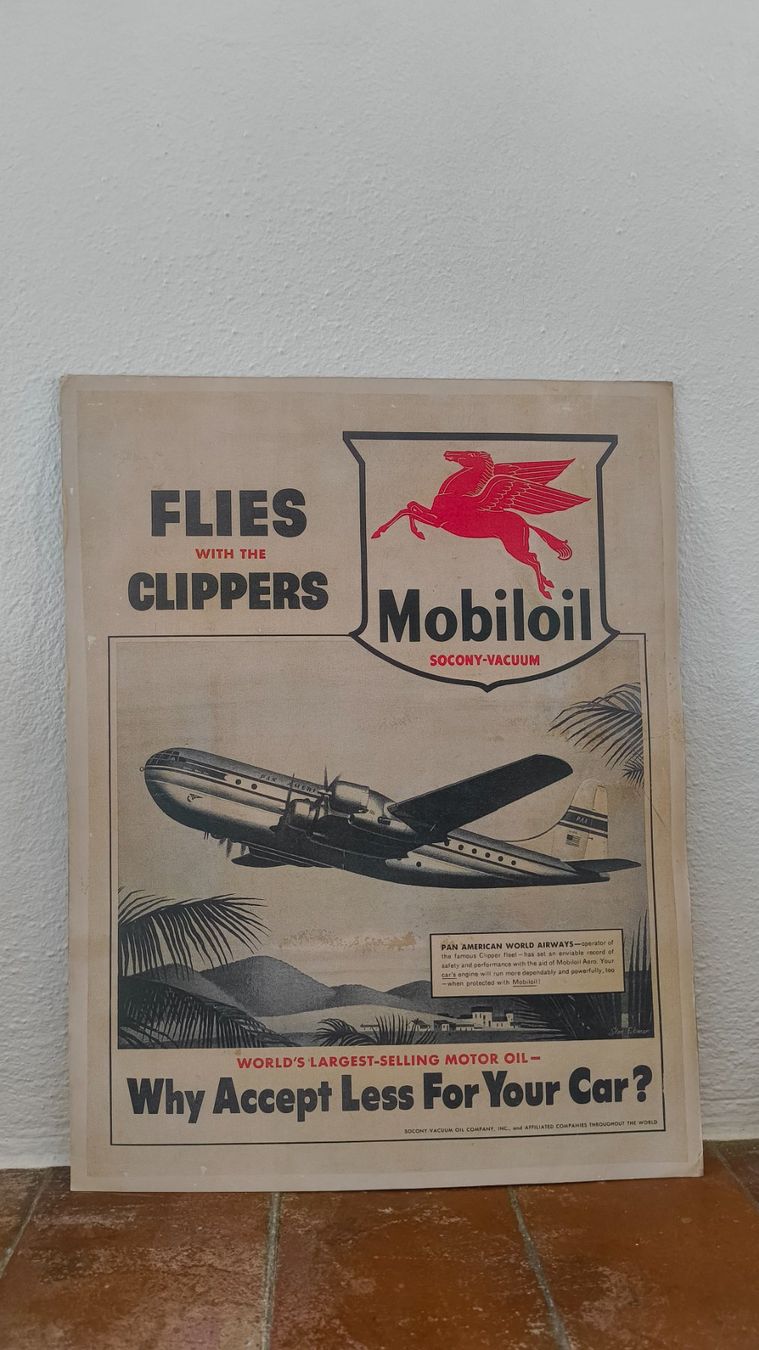 Foto & Immagini: Vintage Mobiloil poster – Usato da Pedrinate venduto da Abitandmore