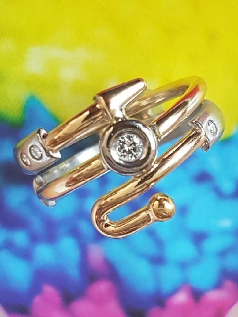 Bagues: Ausgefallener 18 Karat Goldring – Neuf (Voir description) à Unterägeri par Altgoldschmuck 1