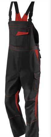 Kübler Latzhose Arbeitshose Gr 54 schwarz/rot