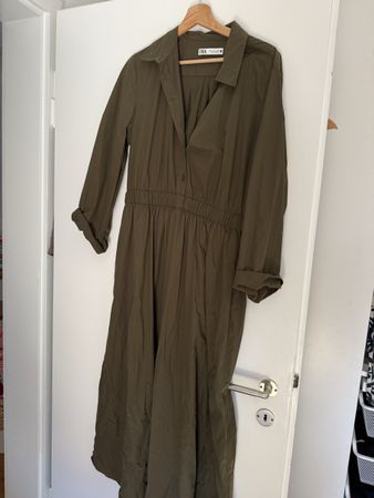 Zara Hemdblusenkleid, Khaki, Grösse XL – Top Zustand!