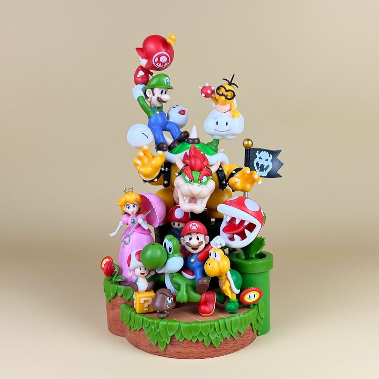 Figurine Luigi Super Mario Bros Movie – 13 Cm – Articulée 16 Points – Lampe De Poche Et Yeux Brillants – Licence Nintendo