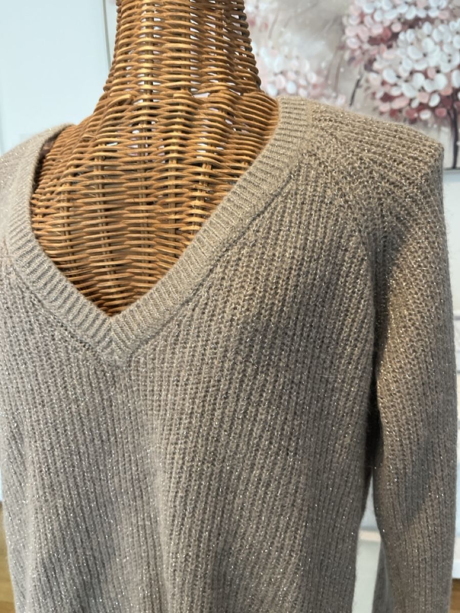Morgan Pulls & Sweat-shirts: Pullover,  beige mit Glitzerfaden, Morgan, L – D'occasion à Solothurn par Bobesch08 1