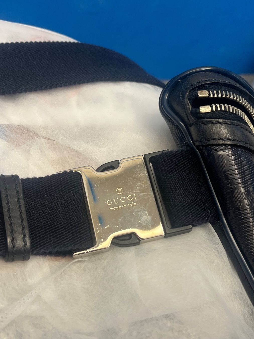 Gucci Borse: Gucci Belt Bag oder Bumbag - Blue Monogram / TOP – Usato da Derendingen venduto da MDPshopandmore 7