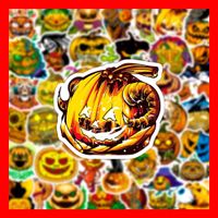 Kürbis Halloween Stickerbomb Aufkleber 50 tlg Stickerset