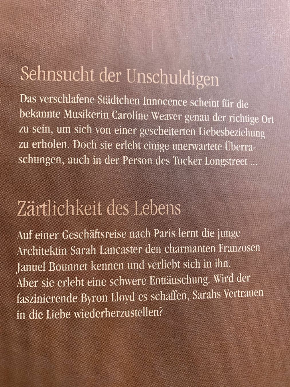 Libri: Sehnsucht der Unschuldigen/Zärtlichkeit des Lebens – Usato da Zürich venduto da MeineBilderkiste 1