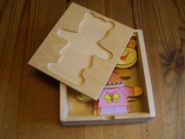 "Eichhorn" Ankleidepuzzle Bär, Holz, 17 Teile