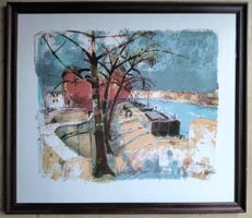 Rudolf Zender Lithographie gerahmt, nummeriert und signiert