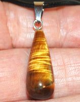 Halskette 6M – Tigerauge Tropfen 25x12mm