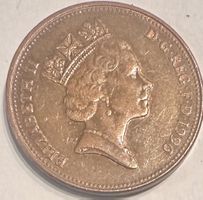 Münze 2 Britische Pence Grossbritannien 1996 Umlaufmünze