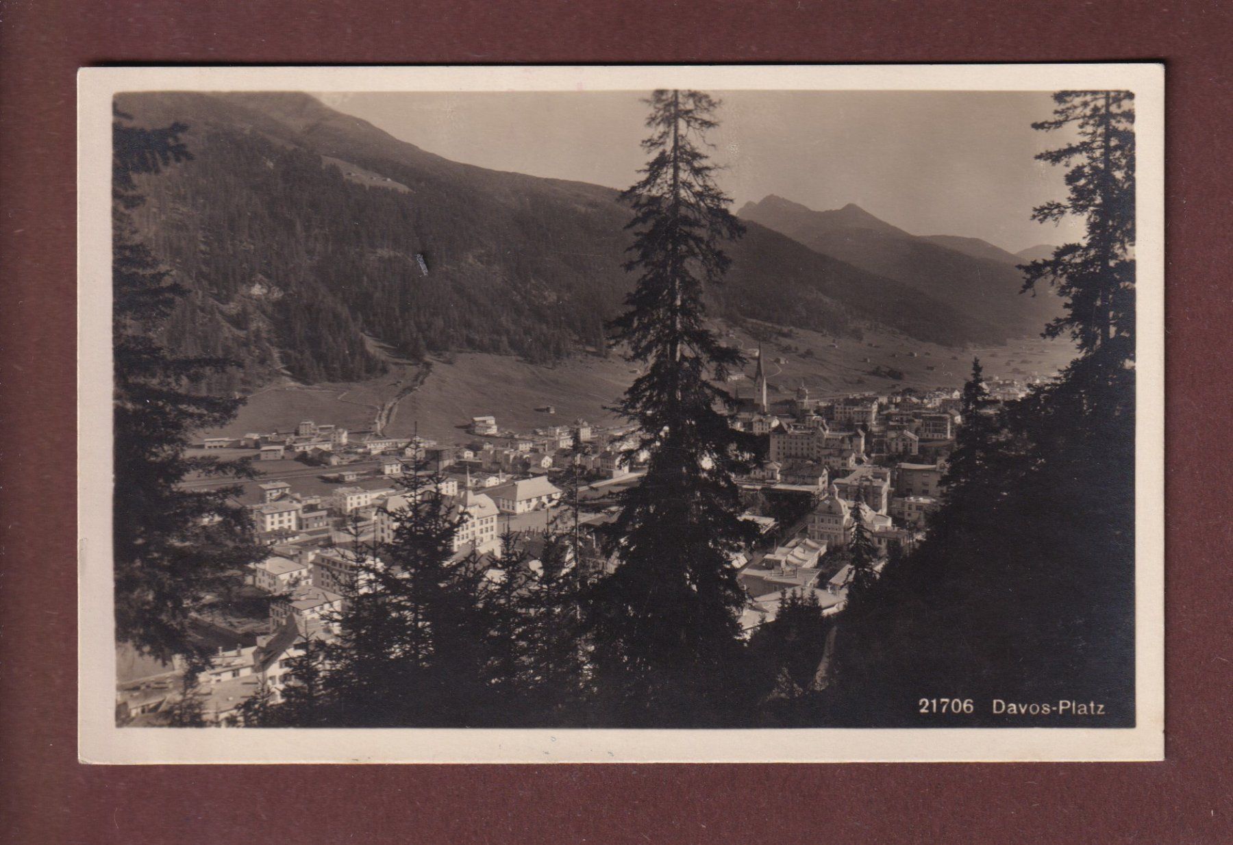 Cartoline postali: DAVOS-PLATZ - 1953 – Usato da Pully venduto da nicecards-shop