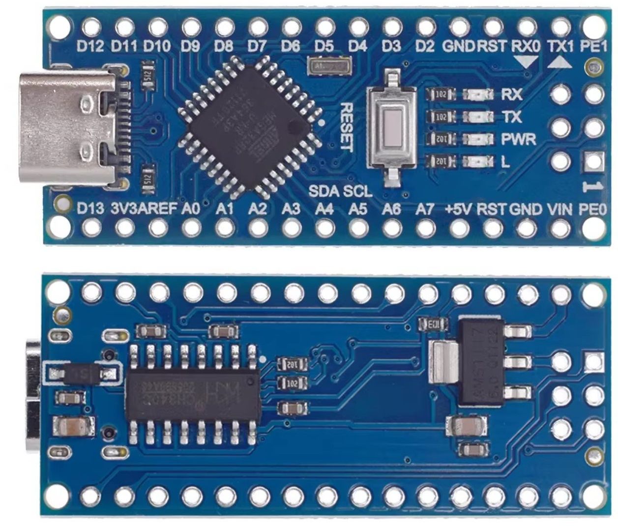 Componenti elettronici: Arduino Nano 328P - USB-C – Nuovo e nell'imballaggio originale da Sursee venduto da allduino 1