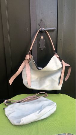 Kunstleder Handtasche & separate Innentasche Pastellfarben