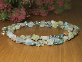Natural Ethiopian OPAL-Nugget Beads Collier 6-11mm/ NP 170,-