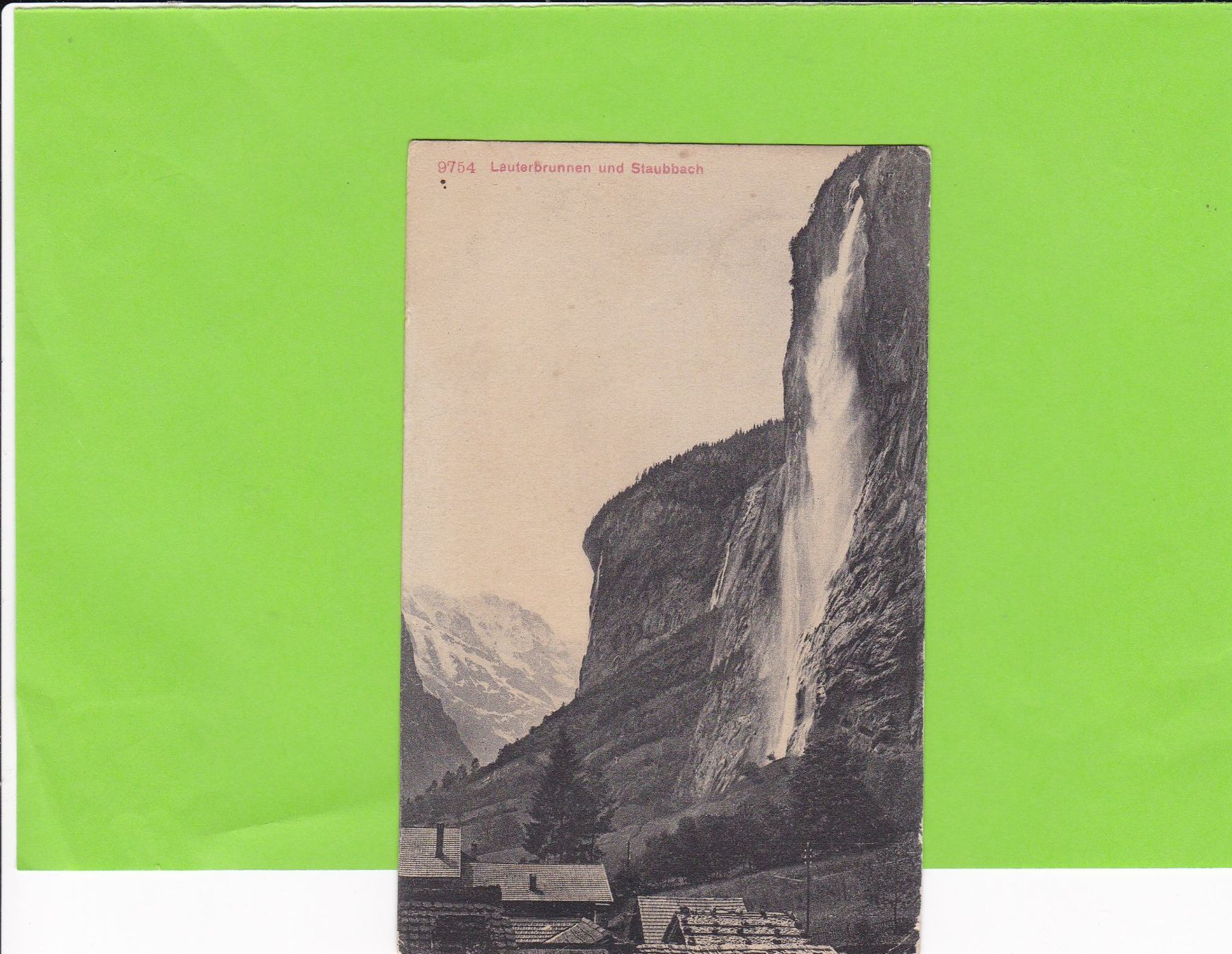 Cartoline postali: Lauterbrunnen-Staubbach---1908 – Usato da St. Peterzell venduto da neckertal