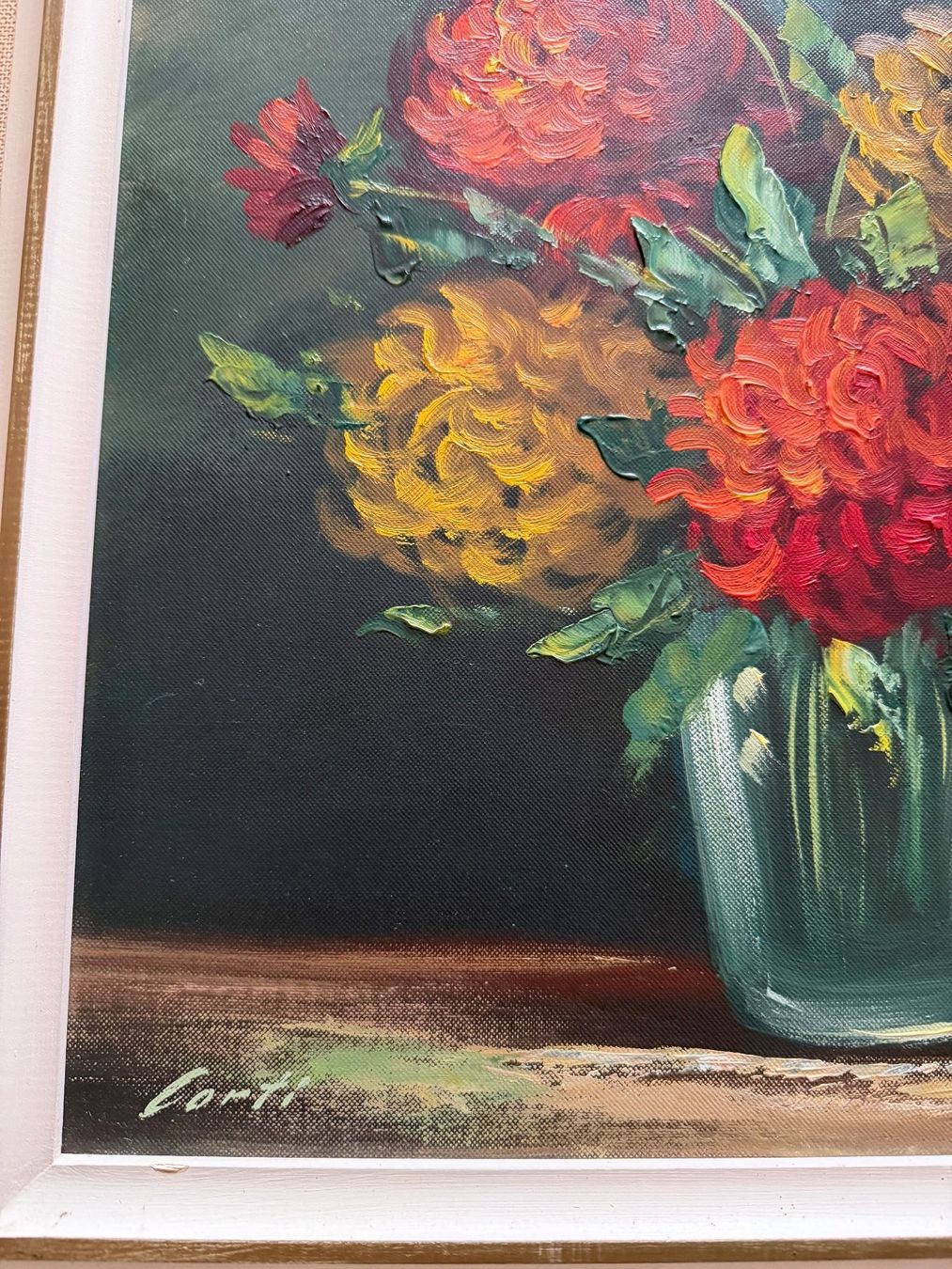 Gemälde: Blumen in Vase Corti – Gebraucht aus Ossingen von kimpossibel 1