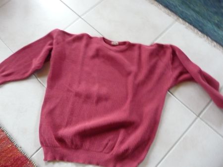 Baumwpullover XL, bordeauxrot