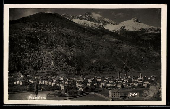 Cartoline postali: AK Poschiavo, Teilansicht – Usato da Berlin venduto da bartko-reher