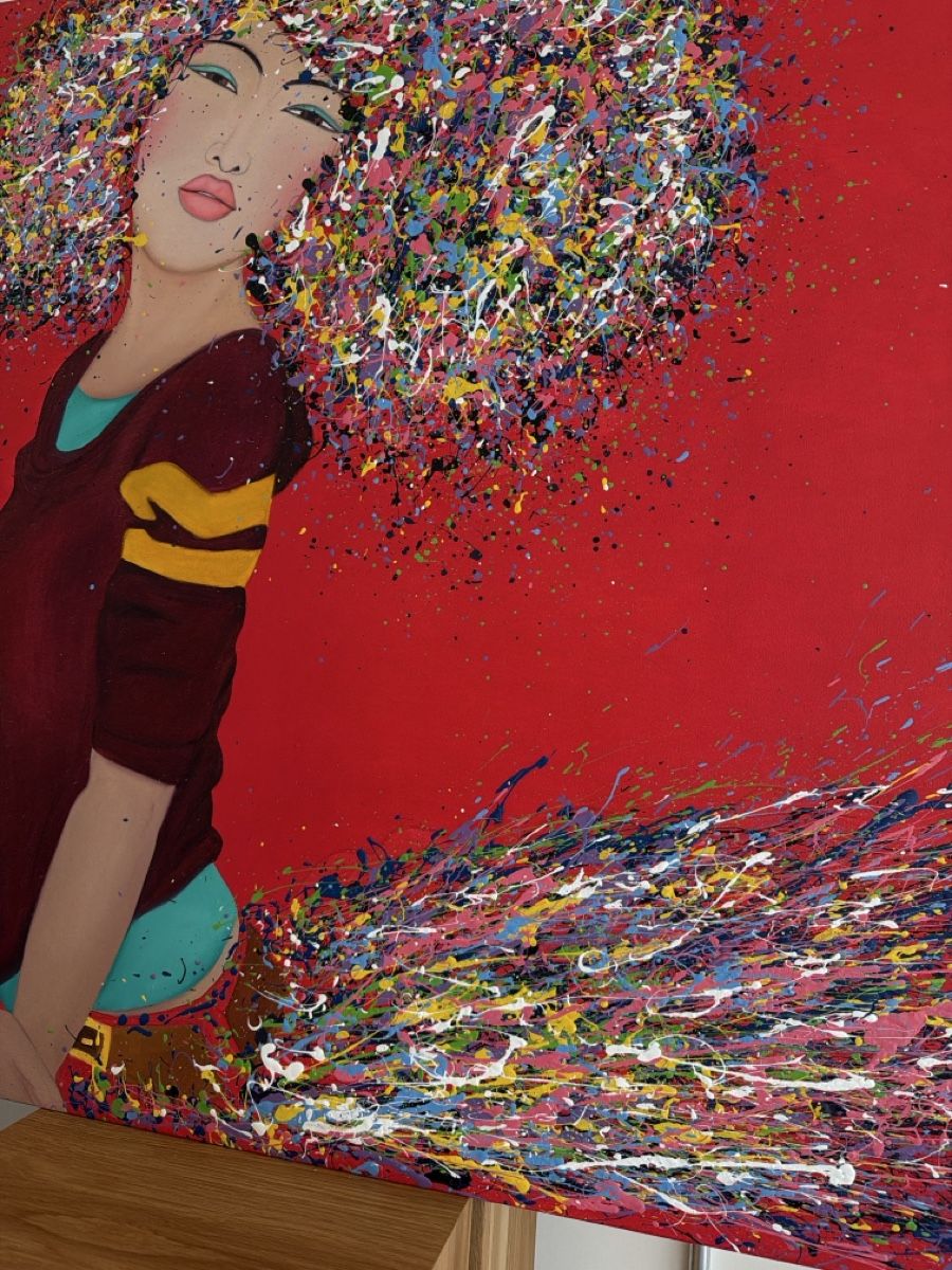 Tableaux: Farbenfrohes Gemälde - Wandbild - Kunst - Blickfang! – D'occasion à Zürich par nani85 3