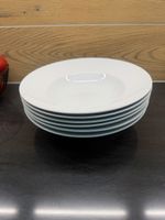 6 tiefe Spaghetti Teller weiss neuwertig 