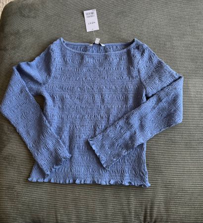 NEXT langärmiges Top, blau NEU