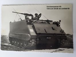 Ansichtskarte Schützenpanzer 63 Schweizer Armee gelaufen Rmu