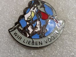 Ansteckpin 242: Wir lieben Vögel