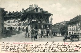 Bern   BE  -  Läuferplatz  mit Tellbrunnen      um  1 9 0 9