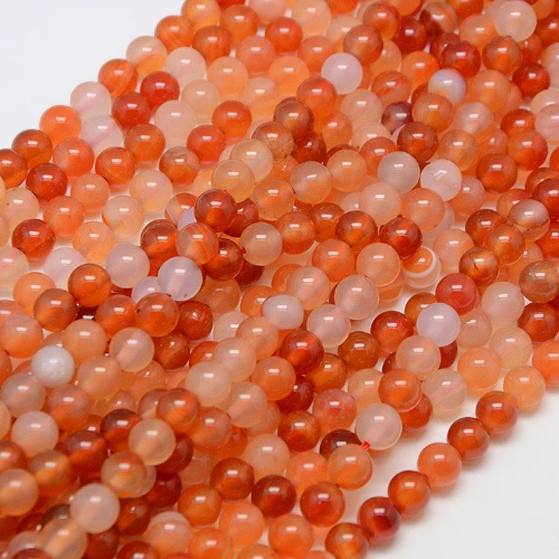 Edelsteine: Achat natürlich rot 6mm 1 Strang – Neu (gemäss Beschreibung) aus Alpnachstad von perlengaby 2