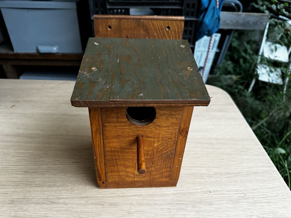 FINGERINSPIRE Vogelfutterspender Holz Apfelform - 227x150 Mm Mit Sitzstangen