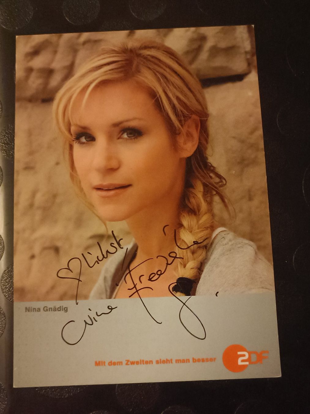 Autografi: Nina Gnädig - handsignierte Autogrammkarte – Usato da Menziken venduto da Artographs