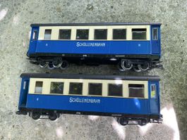 2 LGB Personenwagen SCHÖLLENENBAHN zum Aufbereiten.