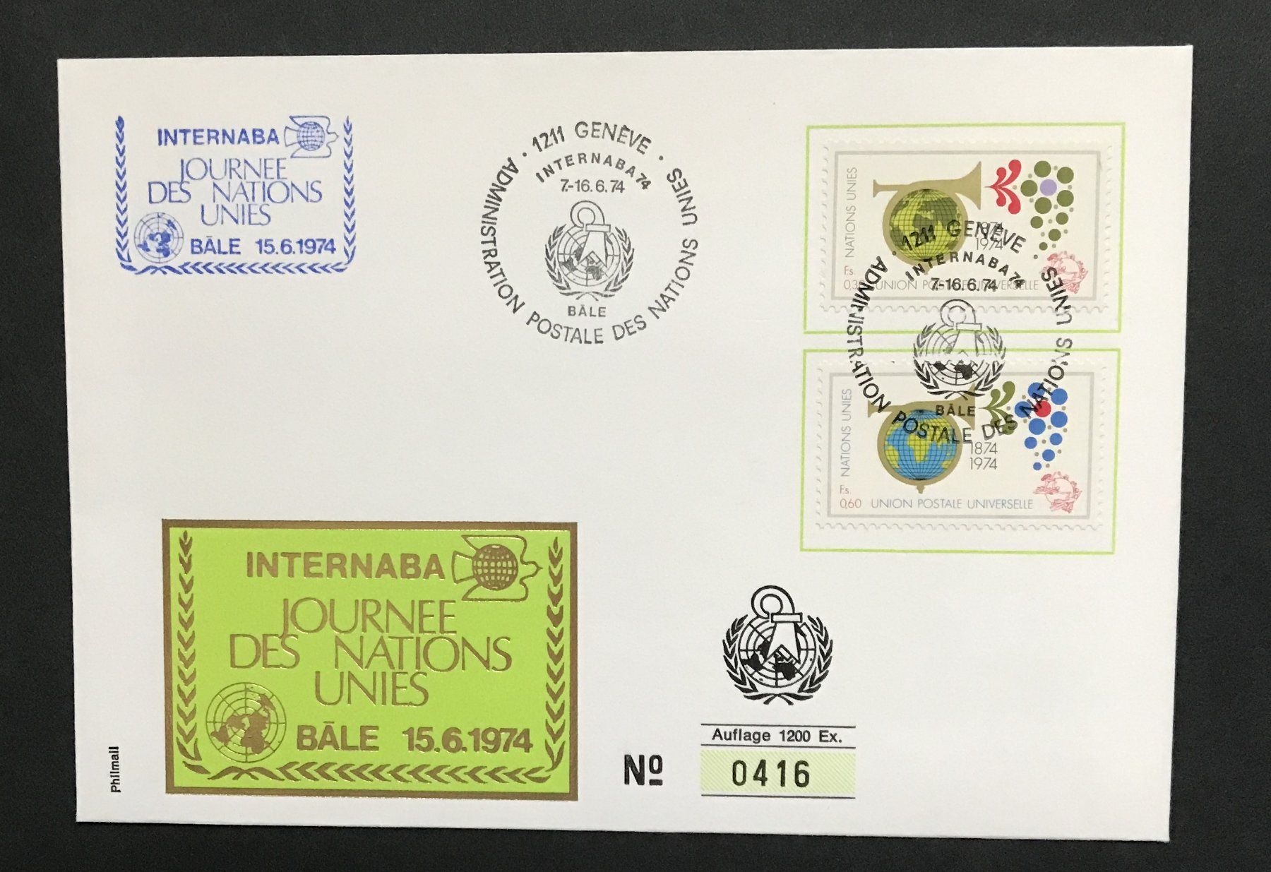 Alle Briefmarken: INTERNABA 1974 NR. 0416 – Gebraucht aus Ostermundigen von Kari1937