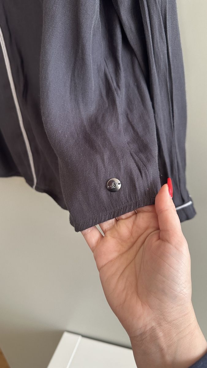 S.Oliver Camicette: s.Oliver Bluse dunkelgrau Gr. 42 elegant & schick – Usato da Winterthur venduto da -BeHappy24- 3