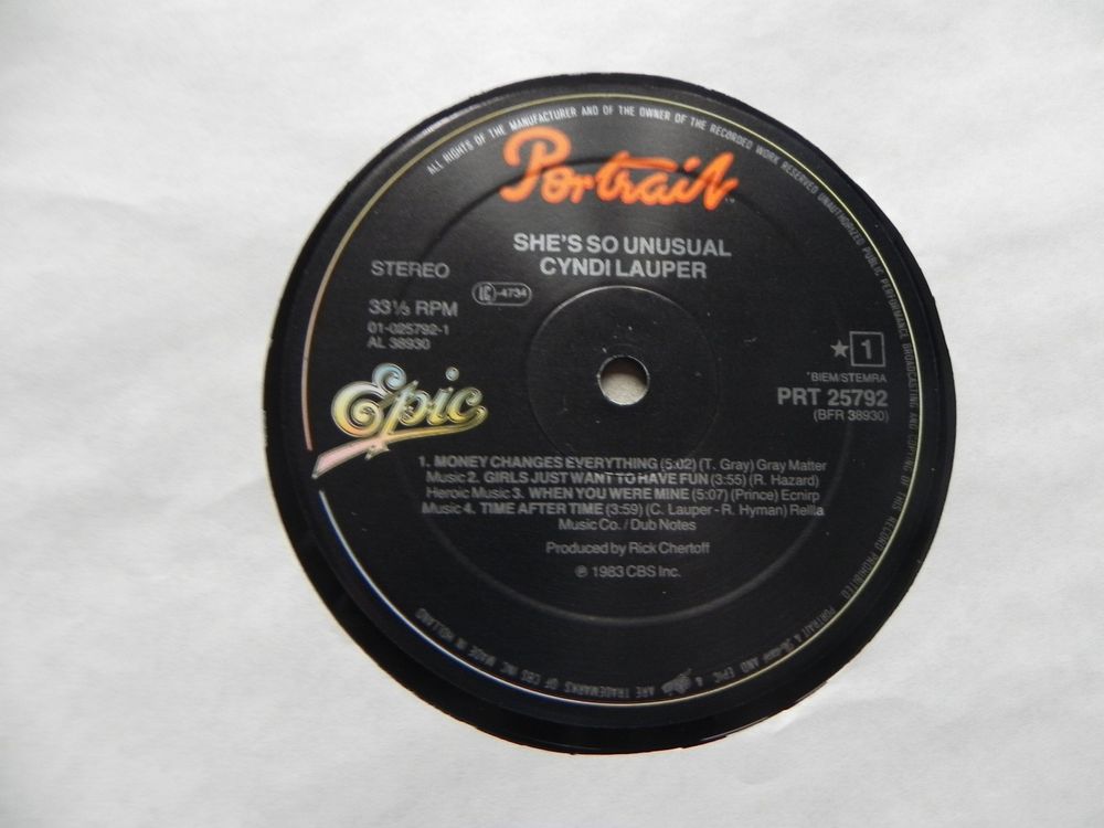 Lp Usa Pop Sängerin Cyndi Lauper 1983 She`s So Unusual Kaufen Auf Ricardo 