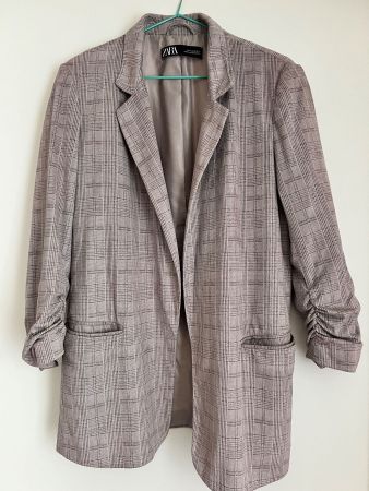 Karierter Zara Blazer Grau Gr. M