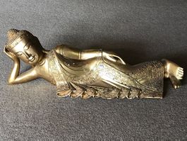 Buddha grosse Figur liegend Asien-Deko Skulptur 80x25x25 cm