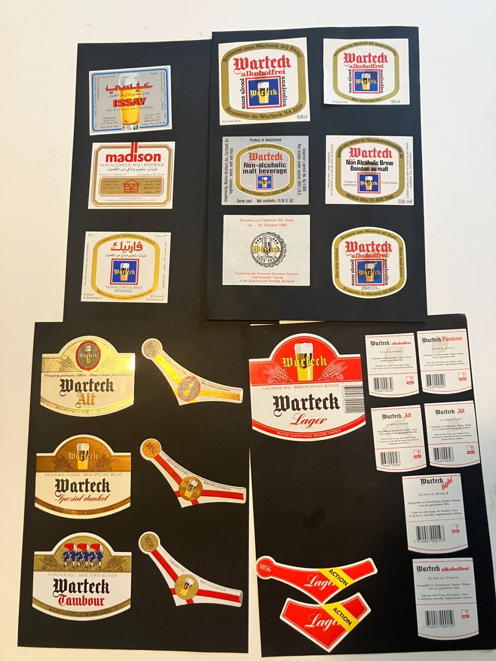 Autocollants: Etiketten Warteck Bier Basel – D'occasion à Basel par djwwpp