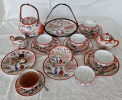 Asiatisches Tee-Service Set, Vintage, für 6 Personen