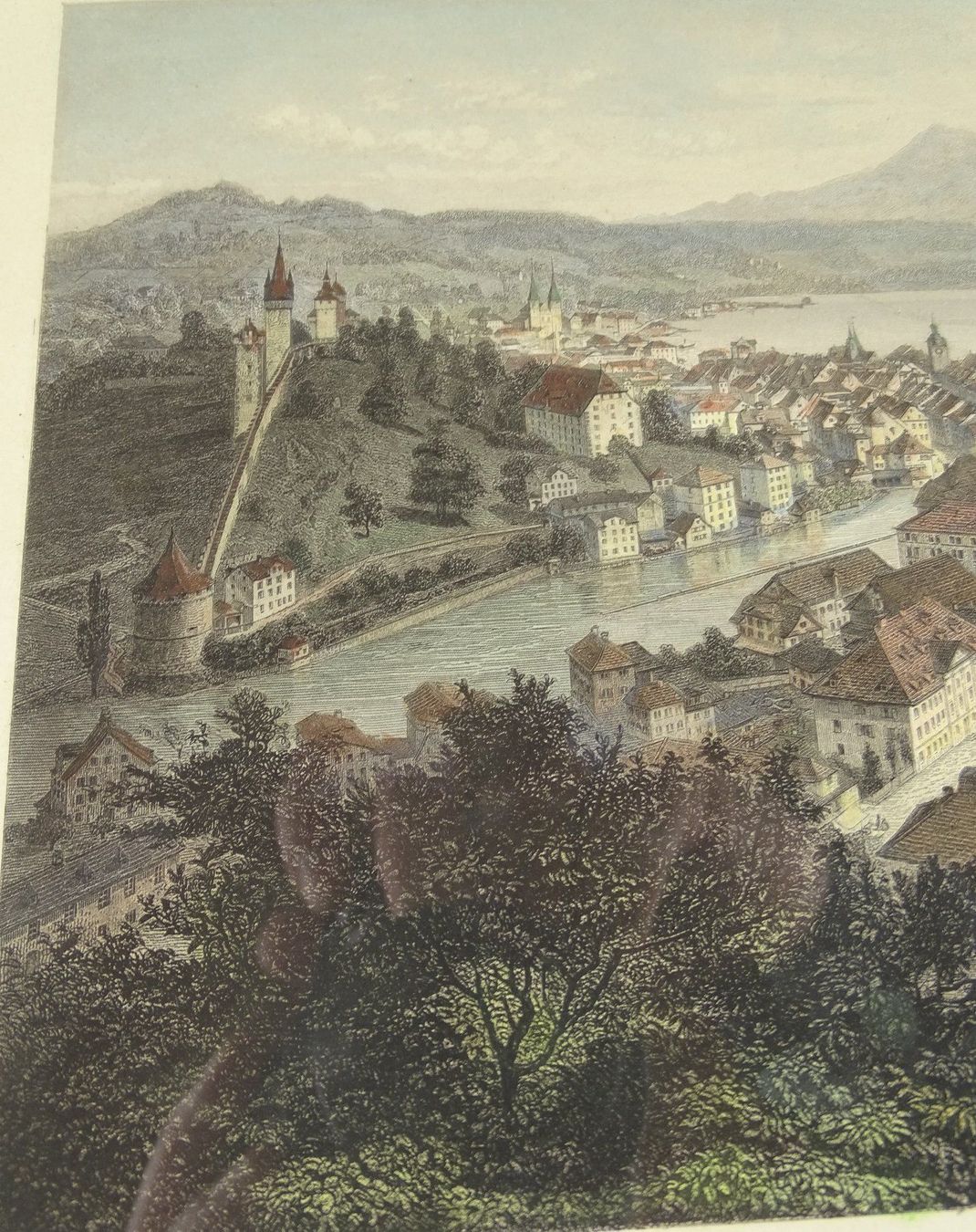 Stiche: LUZERN, STAHLSTICH UM 1850 – Gebraucht aus Grüningen von Kartensammler 3