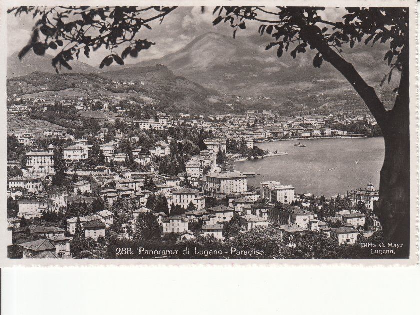 Cartoline postali: Lugano Paradiso 1945 – Usato da Bürglen TG venduto da StampGraf